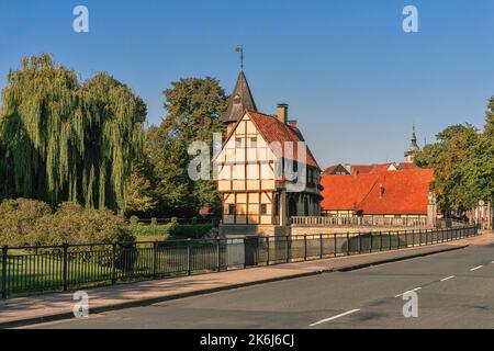 Berühmte Ansicht in der Stadt Steinfurt, Nordrhein-Westfalen, Deutschland Stockfoto