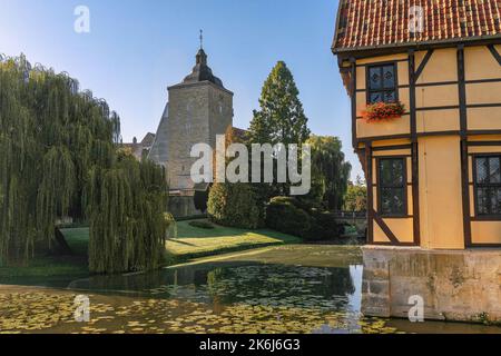 Straßenansicht in der Stadt Steinfurt, Nordrhein-Westfalen, Deutschland Stockfoto