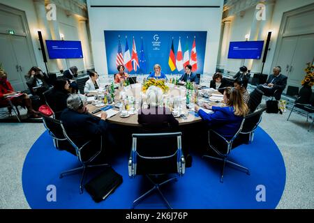 Berlin, Deutschland. 14. Oktober 2022. Übersicht auf der Gleichstellungsminister G7 2022 in Berlin, 14. Oktober 2022. Kredit: dpa/Alamy Live Nachrichten Stockfoto