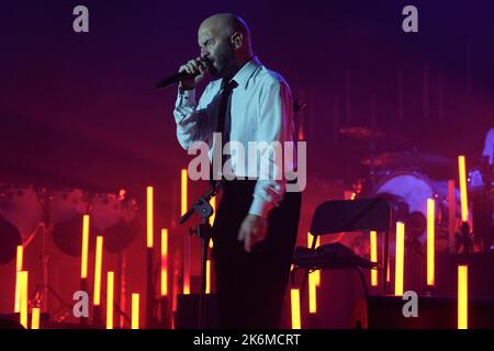 Brixia, Italien. 14.. Oktober 2022. Die italienische Band von Negramaro spielt live im Gran Teatro Morato für ihre Unplugged European Tour 2022 Stockfoto