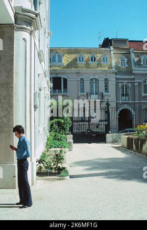 Lissabon - Embassy Mission Residence - 1981, Vereinigte Staaten Fotos im Zusammenhang mit Botschaften, Konsulaten und anderen Überseegebäuden Stockfoto