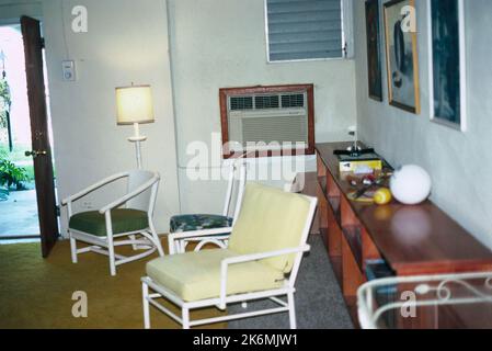 Belize City - Chancery Office Building - 1981, Vereinigte Staaten Fotos im Zusammenhang mit Botschaften, Konsulaten und anderen Überseegebäuden Stockfoto