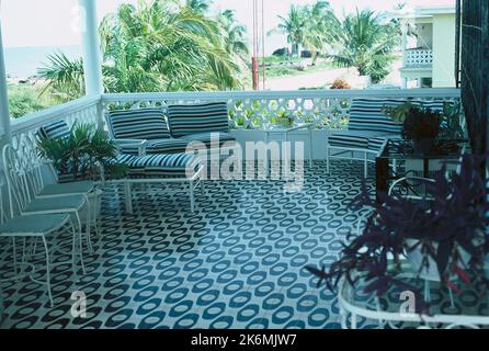 Belize City - Chancery Office Building - 1981, Vereinigte Staaten Fotos im Zusammenhang mit Botschaften, Konsulaten und anderen Überseegebäuden Stockfoto