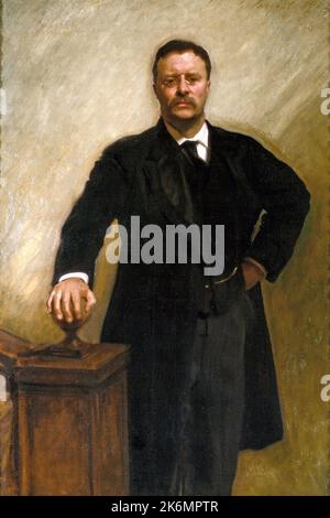 Offizielles Porträt des Präsidenten Theodore Roosevelt, der 26. Präsident der USA war, von John Singer Sargent Stockfoto