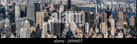 New York City, Usa - 18. September 2022. Panoramablick auf die Skyline von New York Stockfoto