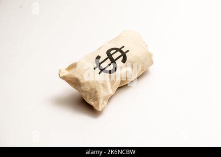 Geldbeutel isoliert auf weißem Hintergrund. Stockfoto