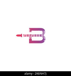 Buchstabe B Bullet Logo einfaches und einzigartiges Design Stock Vektor