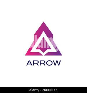 Arrow Logo Triangle Konzept. Brief Ein einfaches Design Stock Vektor