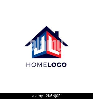 JL Home Logo beliebt geeignet für Bau-oder Immobilien-Logo-Design Stock Vektor