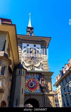 Mittelalterlicher Zytglogge Uhrenturm in der Altstadt von Bern, Schweiz Stockfoto