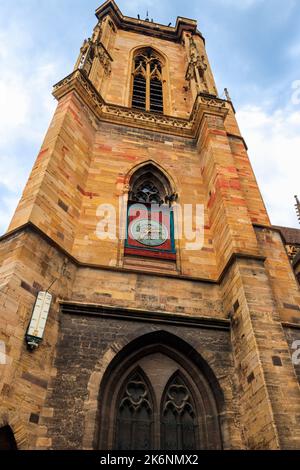 St. Martins Stiftskirche in Colmar, Elsass, Frankreich Stockfoto