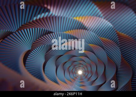 Wunderbare abstrakte bunte geometrische Hintergrund. Dynamische Starburst-Welle. 3D Rendering Illustration Hintergrund Muster für Design. Stockfoto