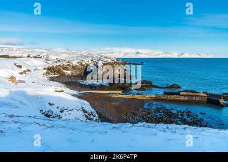 Hellnar View Point, Halbinsel Snaefellsnes, Island, Europa Stockfoto