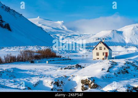 Arnarstapi-Küste, Halbinsel Snaefellsnes, Island, Europa Stockfoto