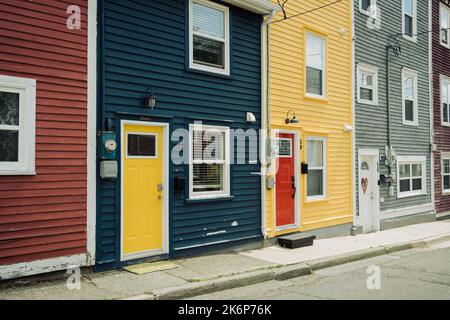 Bunte Häuser, St. Johns, Neufundland und Labrador, Kanada Stockfoto