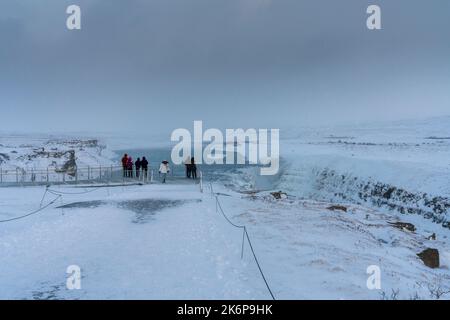 Gullfoss Wasserfall, Island, Europa Stockfoto