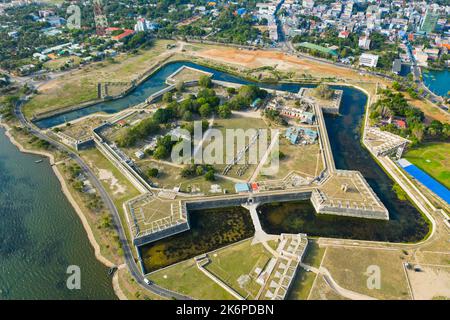 Jaffna niederländische Festung in späten 19. Jahrhundert Festung unserer Lieben Frau von Wundern von Jafanapatao zu bauen. Stockfoto