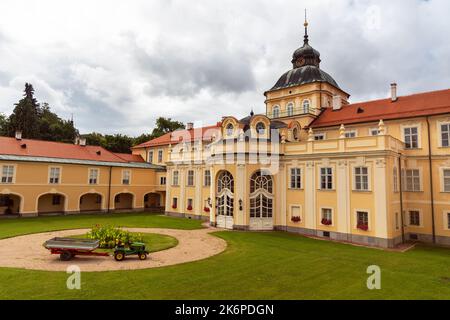 Schloss Horovice – Neues Schloss, Barock-klassizistisches Neues Schloss Horovice, in Horovice, Tschechische republik, Kulturdenkmal der Tschechischen Republik Stockfoto