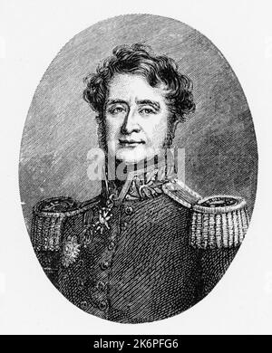Field Marshal Fitzroy James Henry Somerset, 1. Baron Raglan (1788-1855), c1838. Von Andrew Morton (1802-1845). Nach Andrew Morton (1802-1845). Raglan war vor 1852 als Lord Fitzroy Somerset bekannt und ein Offizier der britischen Armee. 1854 wurde er Kommandant der britischen Truppen, die auf die Krim geschickt wurden, und sein Hauptziel war es, Konstantinopel zu verteidigen. Stockfoto