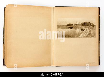 Sammlung von Gemälden russischer Künstler des 19.. Jahrhunderts. Russisches Reich 1900s. Wassili Wassiljewitsch Pereplyottschikow (russisch: Василий Васильевич Переплётчиков; (18. Oktober 1863, Moskau – 1918, Moskau) war ein russischer Landschaftsmaler, der von 1893 bis 1901 mit dem Peredwischniki in Verbindung stand. Stockfoto