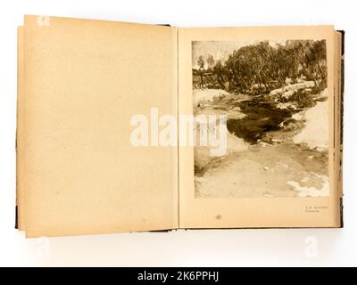 Sammlung von Gemälden russischer Künstler des 19.. Jahrhunderts. Russisches Reich 1900s. Stockfoto