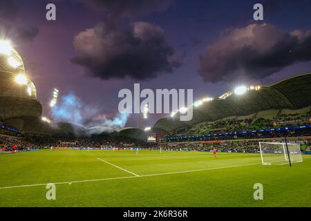 Melbourne, Victoria, Australien. 15. Oktober 2022. MELBOURNE, AUSTRALIEN - 15. OKTOBER: Melbourne Victory spielt Western Sydney Wanderers in Runde zwei der Isuze UTE A-League-Saison 2022-2023 im AAMI Park am 15.. Oktober 2022 (Bildquelle: © Chris Putnam/ZUMA Press Wire) Stockfoto