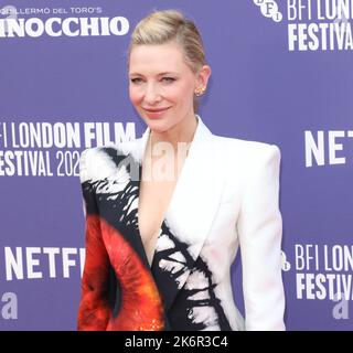 London, Großbritannien. Oktober 2022. Cate Blanchett nimmt an der Premiere des 66. BFI London Film Festival Teil Stockfoto