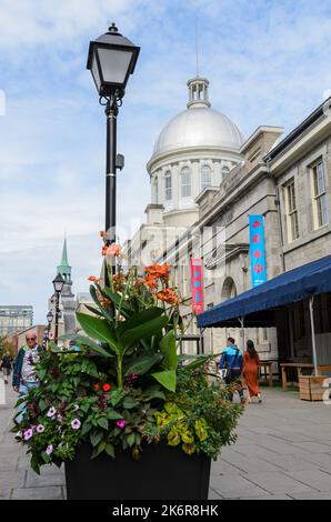 Der Dom des Gebäudes Marche Bonsecours in Montreal, Quebec, Kanada Stockfoto