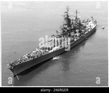 Foto der USS New Jersey (BB-62) Stockfoto