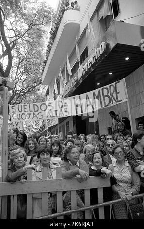 Juan Carlos I., König von Spanien, an der Universidad e Belgrano, Buenos Aires, Argentinien, 1985 Stockfoto