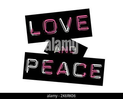 Liebe Und Frieden Illustration Stock Vektor