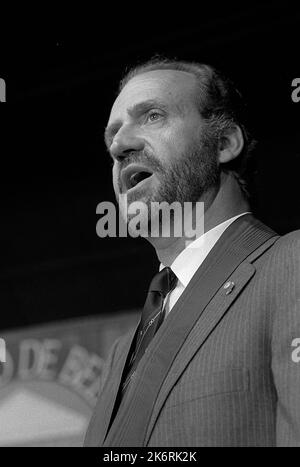 Juan Carlos I., König von Spanien, an der Universidad e Belgrano, Buenos Aires, Argentinien, 1985 Stockfoto