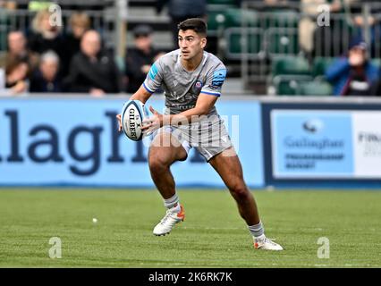 Barnett, Großbritannien. 15. Oktober 2022. Premiership Rugby. Saracens V Bath Rugby. StoneX Stadium. Barnett. Orlando Bailey (Bath) während des Rugby-Rugby-Spiels von Saracens V Bath, Gallagher Premiership. Kredit: Sport In Bildern/Alamy Live Nachrichten Stockfoto