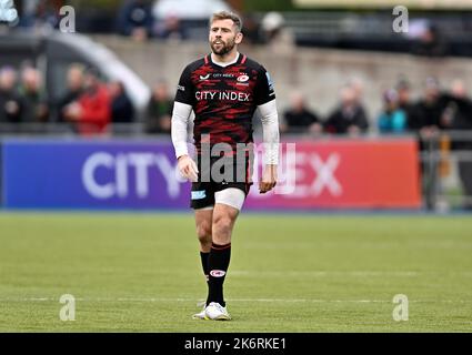 Barnett, Großbritannien. 15. Oktober 2022. Premiership Rugby. Saracens V Bath Rugby. StoneX Stadium. Barnett. Elliot Daly (Saracens) während des Rugby-Spiels von Saracens V Bath Gallagher Premiership. Kredit: Sport In Bildern/Alamy Live Nachrichten Stockfoto