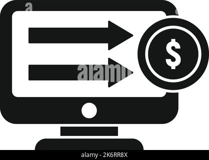 Telefon-Symbol senden einfacher Vektor. Bargeld. Online-Bank Stock Vektor