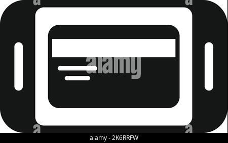 Online-Kreditkartensymbol einfacher Vektor. Barzahlung. Geschäftsgeld Stock Vektor