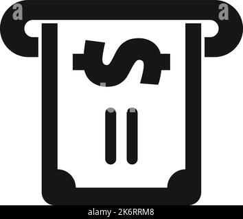 Geldautomaten-Symbol einfacher Vektor. Geldtransfer. Mobile Bank Stock Vektor