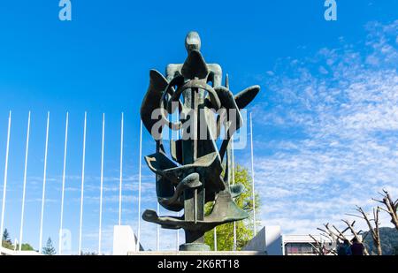 Denkmal zum Gedenken an Enrique Molina Garmendia, Gründerin der Universität Concepcion, Chile Stockfoto