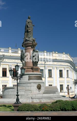 Denkmal für Kaiserin Katharina II. in Odessa, Ukraine Stockfoto