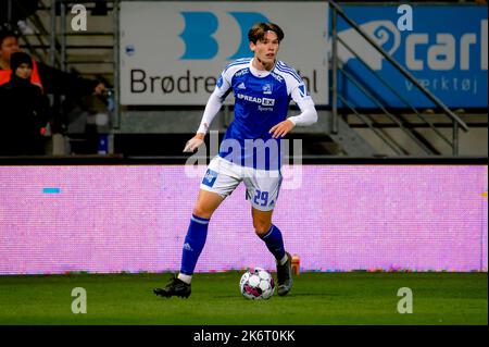 Lyngby, Dänemark. 14., Oktober 2022. Lucas Hey (29) von Lyngby Boldklub beim dänischen Superliga-Spiel 3F zwischen Lyngby Boldklub und Aalborg Boldklub im Lyngby Stadion in Lyngby. (Foto: Gonzales Photo - Tobias Jorgensen). Stockfoto