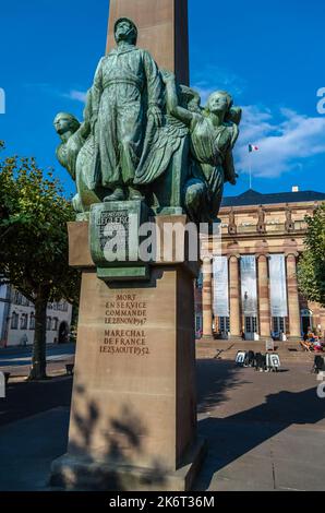 STRASSBURG, FRANKREICH - 29. AUGUST 2013: Denkmal für General Leclerc in Straßburg, Frankreich Stockfoto