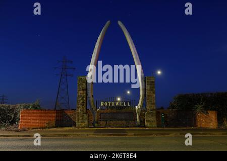 Der Whalebone-Bogen auf der Wood Lane in Rothwell, Leeds, West YorkshireUK Stockfoto