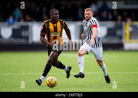 Merthyr Tydfil, Großbritannien. 15. Oktober 2022. Merthyr Town gegen Folkestone Invicta in der Qualifikationsrunde des FA Cup 4. im Penydarren Park am 15.. Oktober 2022. Quelle: Lewis Mitchell/Alamy Live News Stockfoto