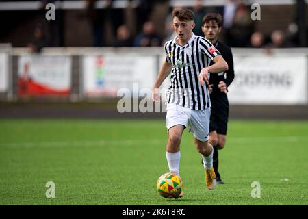 Merthyr Tydfil, Großbritannien. 15. Oktober 2022. Merthyr Town gegen Folkestone Invicta in der Qualifikationsrunde des FA Cup 4. im Penydarren Park am 15.. Oktober 2022. Quelle: Lewis Mitchell/Alamy Live News Stockfoto