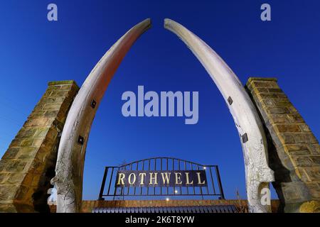 Der Whalebone-Bogen auf der Wood Lane in Rothwell, Leeds, West YorkshireUK Stockfoto