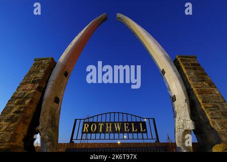 Der Whalebone-Bogen auf der Wood Lane in Rothwell, Leeds, West YorkshireUK Stockfoto