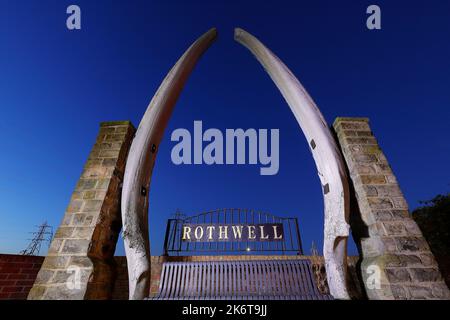 Der Whalebone-Bogen auf der Wood Lane in Rothwell, Leeds, West YorkshireUK Stockfoto