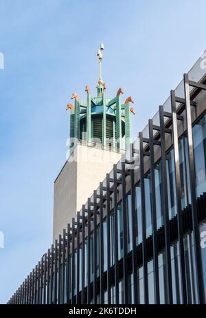 Der Turm mit Seepferdchen 1967 Civic Centre in Newcastle upon Tyne UK Stockfoto