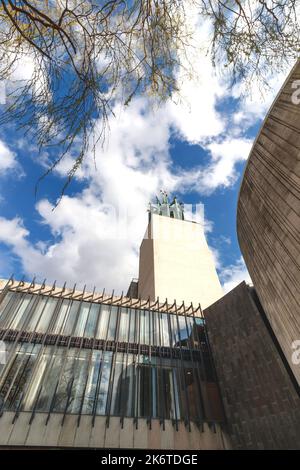 Blick auf das Civic Center 1967 in Newcastle upon Tyne, Großbritannien Stockfoto