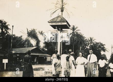 Überqueren Sie die Straßen bei Uyo Nigeria Stockfoto